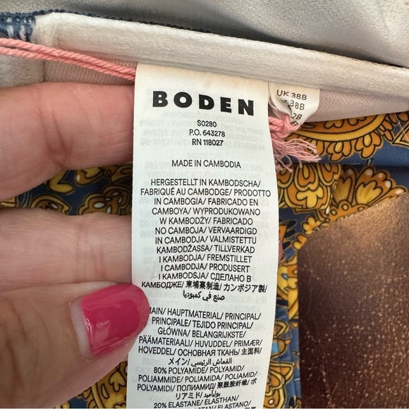 Boden Capri cup-size swimsuit harvest gold bathing suit Sz 38B NWT - Picture 12 of 14